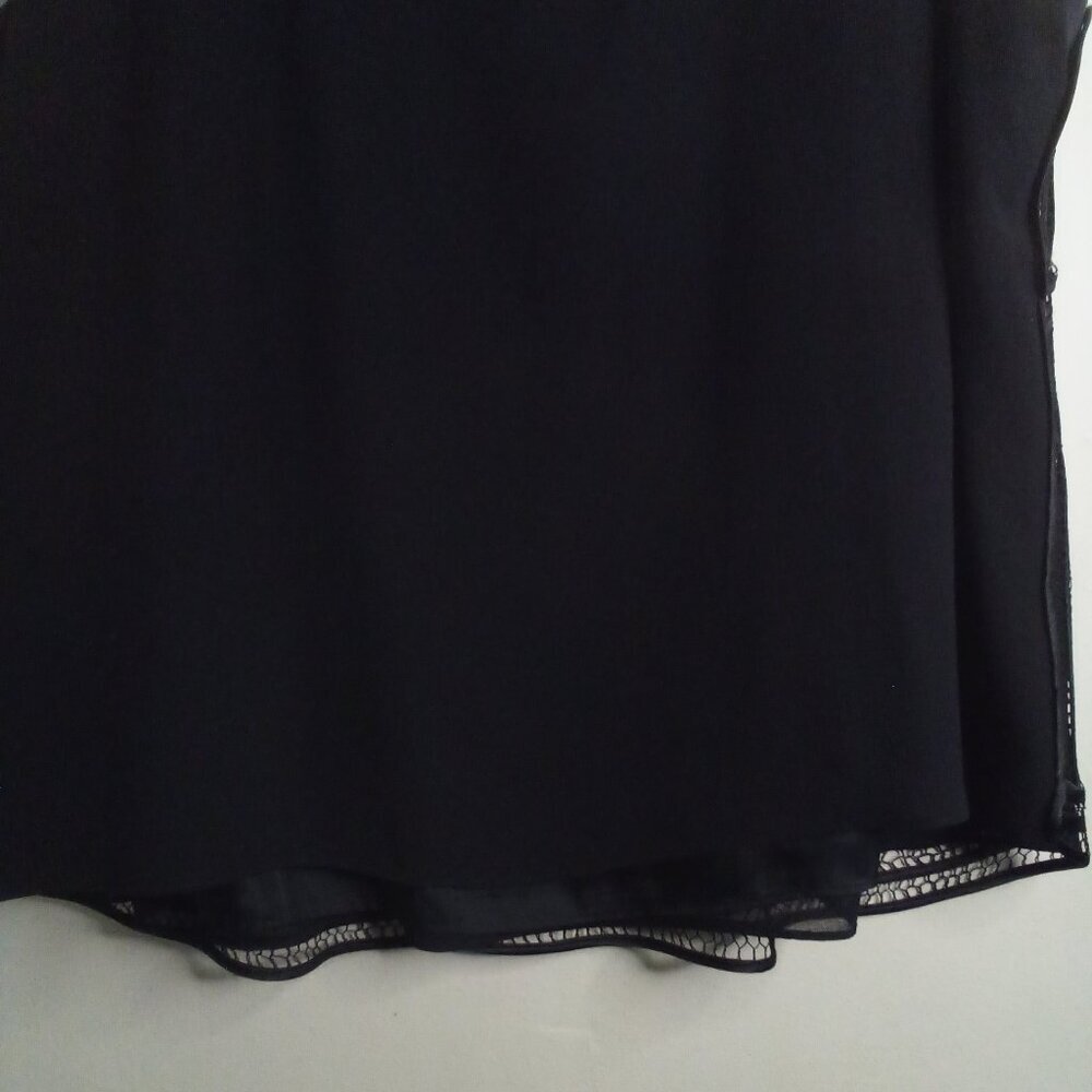 R & M Richards Blouse Women 22W 22 Sleeveless Lace Lined Feminine Goth Black - Picture 15 of 15